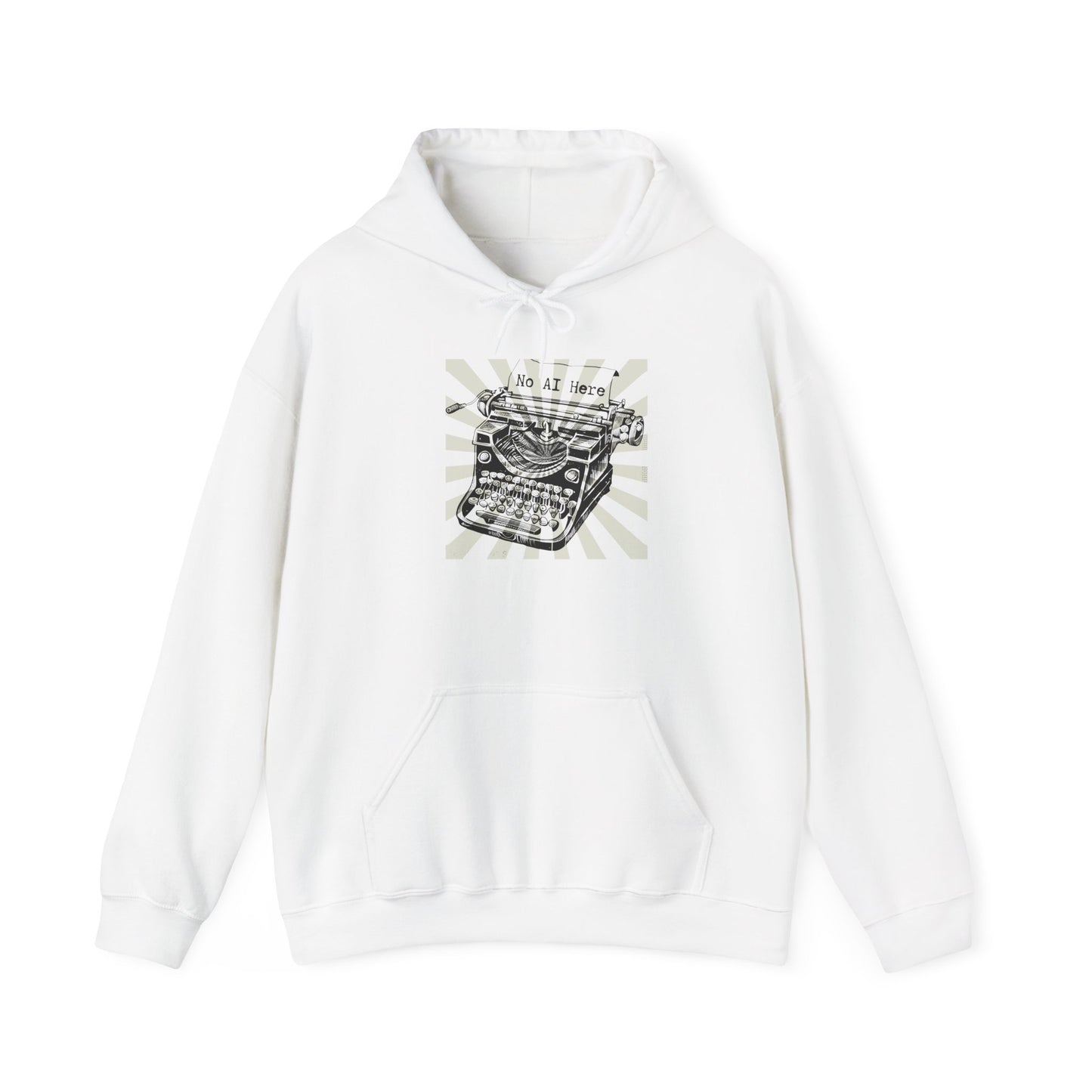 No AI Typewriter Hoodie