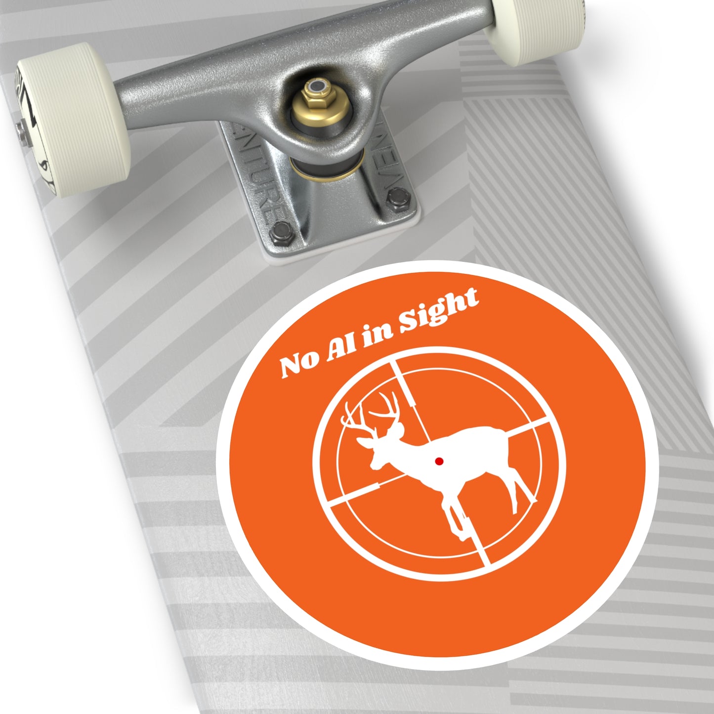 No AI Deer Hunting Round Sticker (Indoor\Outdoor)