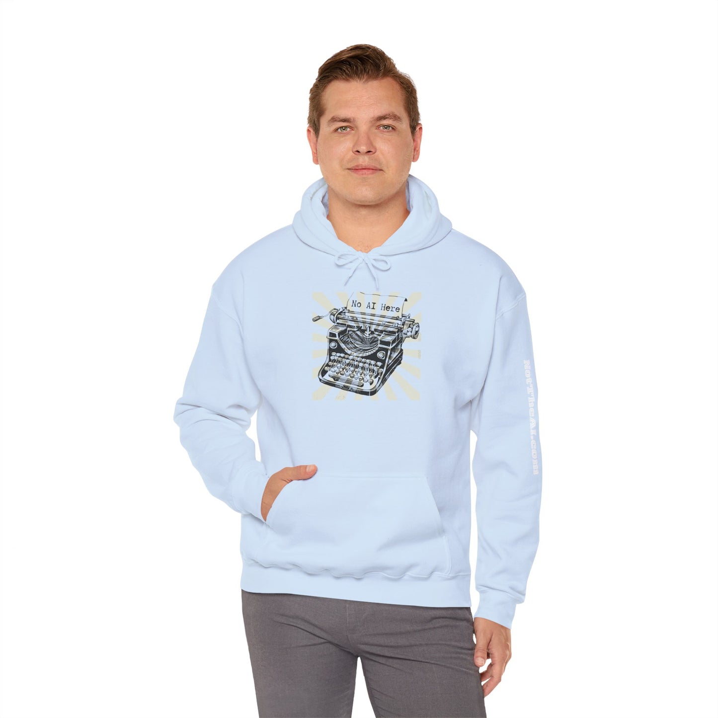 No AI Typewriter Hoodie