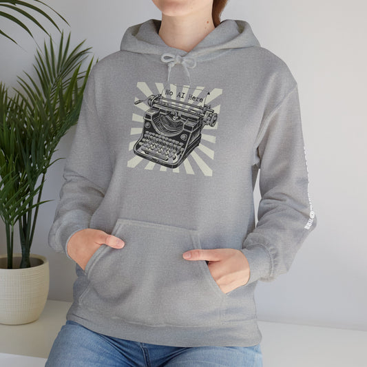 No AI Typewriter Hoodie