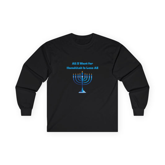 Less AI Menorah Long Sleeve T-Shirt
