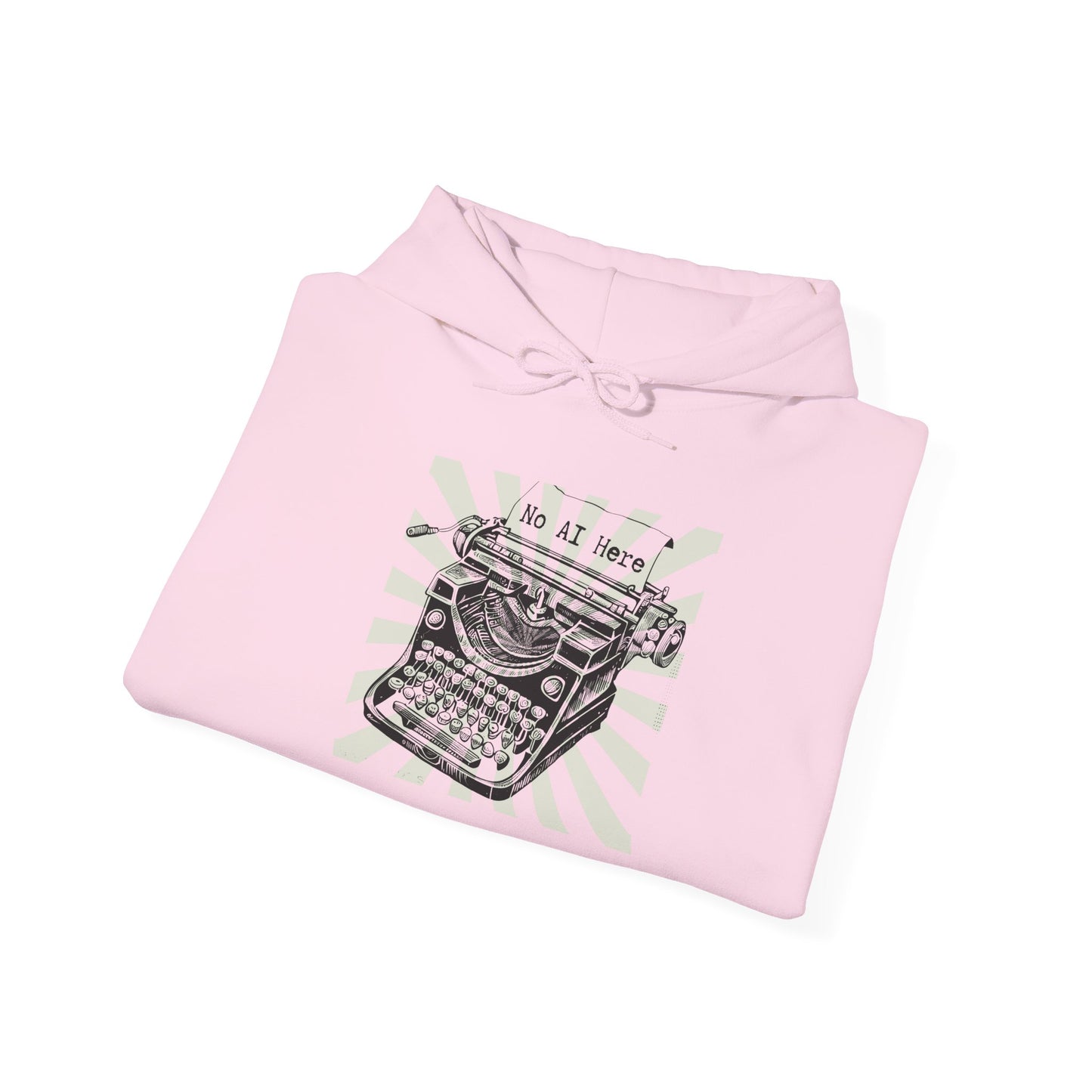 No AI Typewriter Hoodie