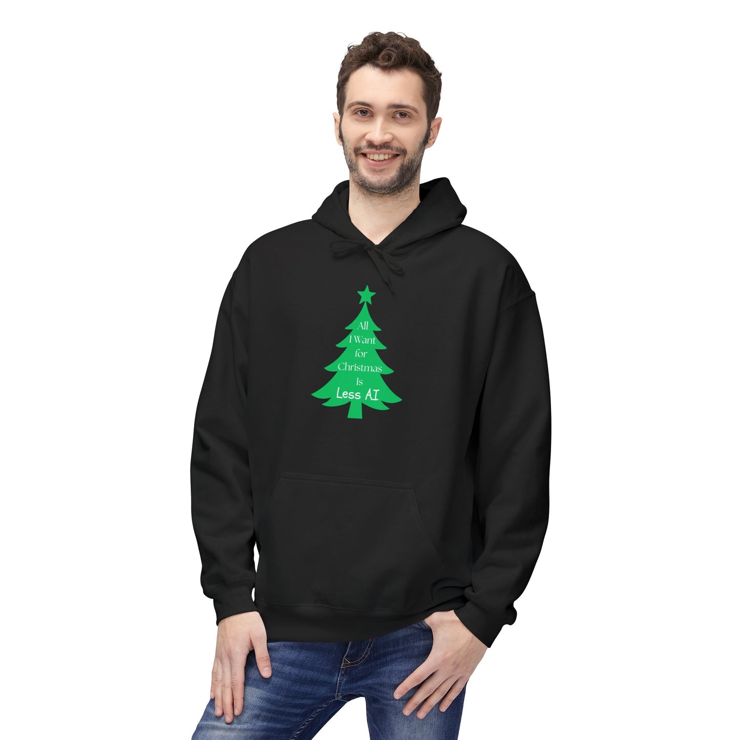 Less AI Tree Hoodie
