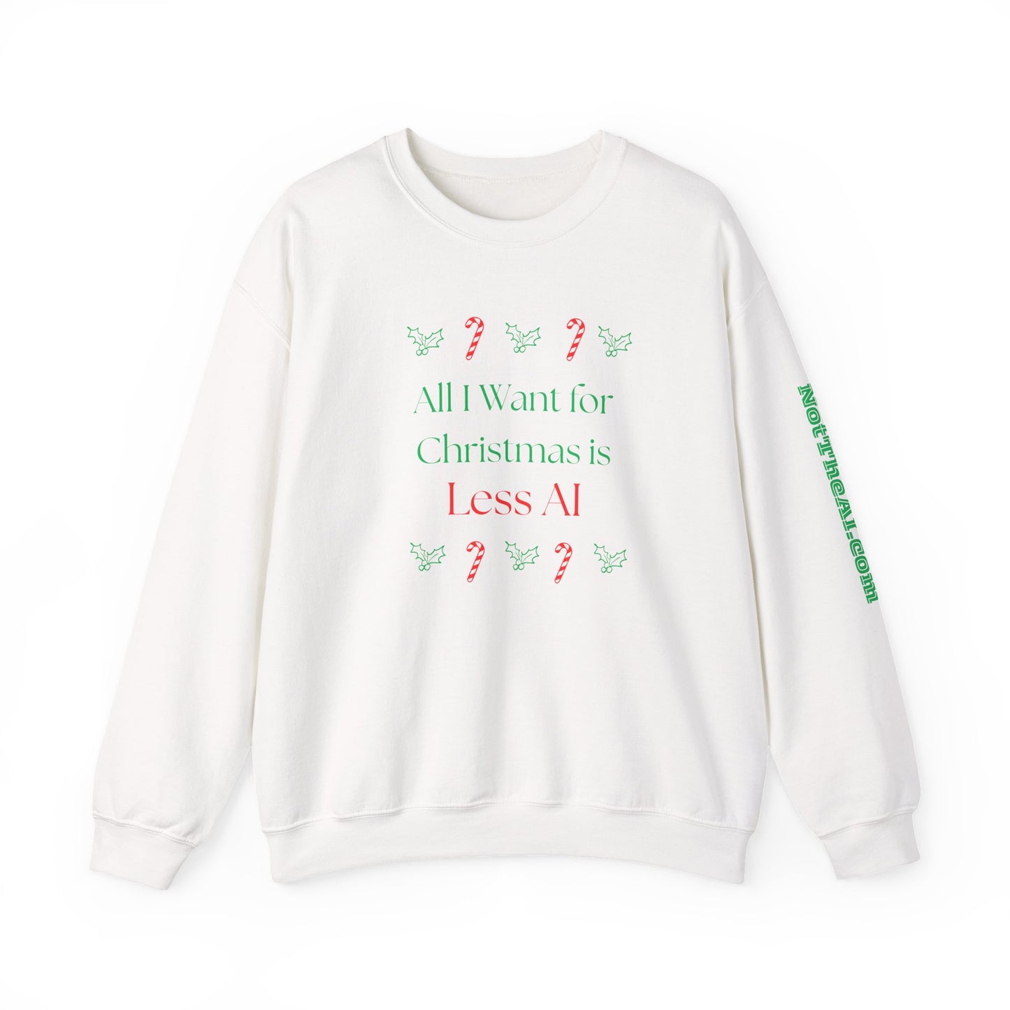 Less AI Holly Jolly Crewneck Sweatshirt