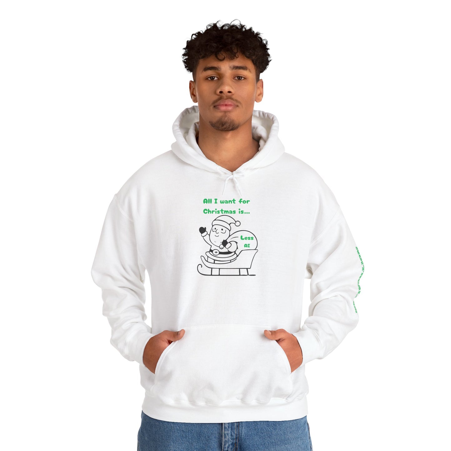 Less AI Santa Hoodie
