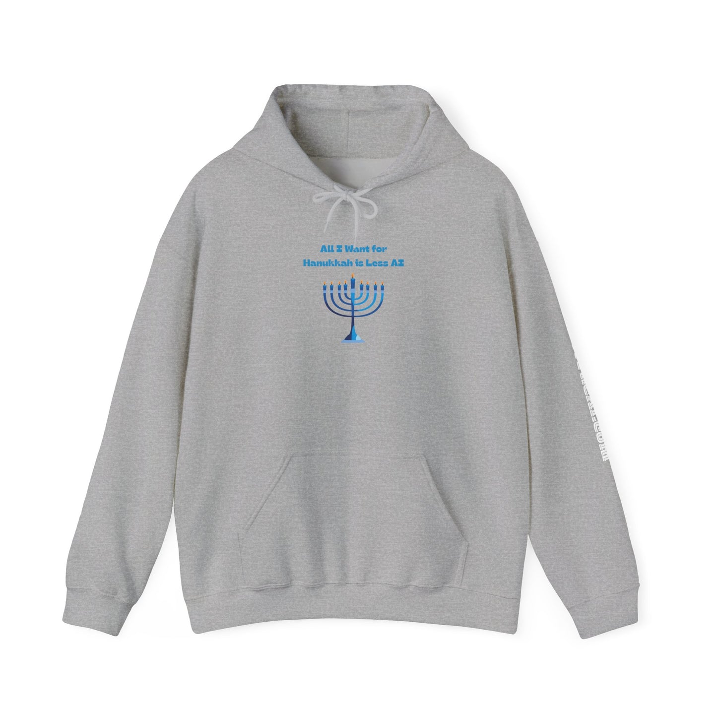 Less AI Menorah Hoodie
