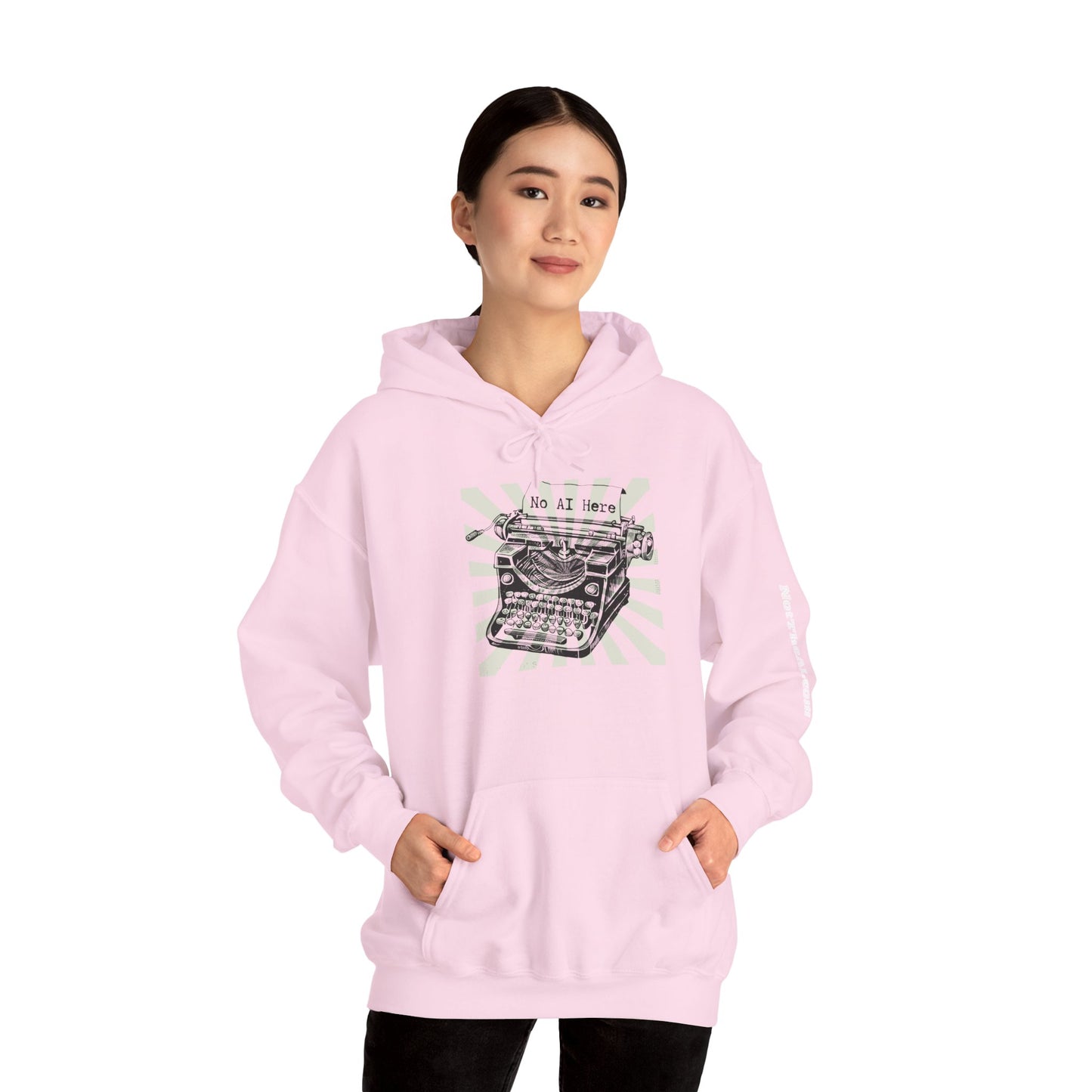 No AI Typewriter Hoodie