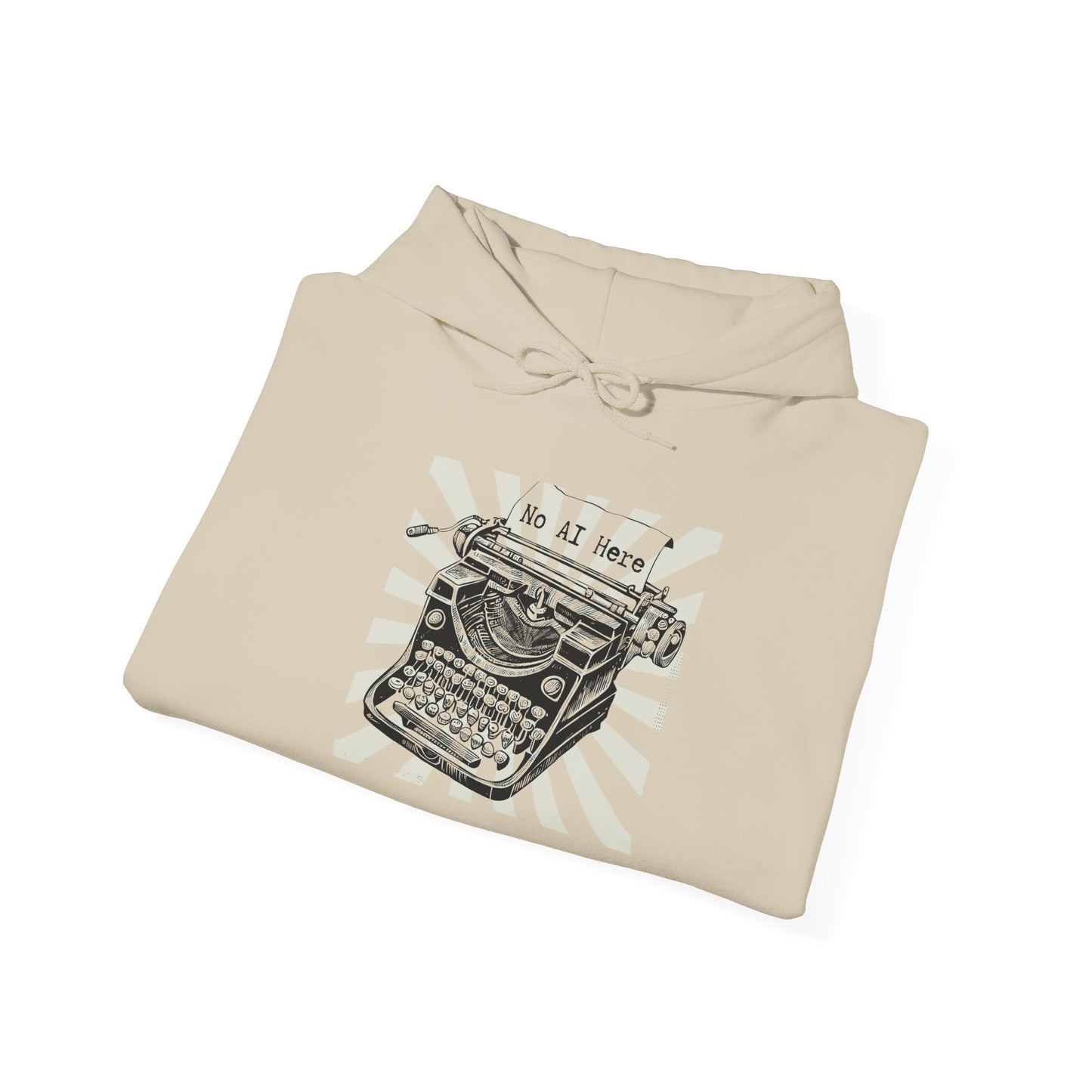 No AI Typewriter Hoodie