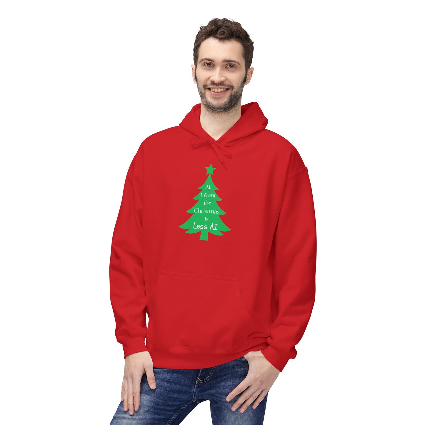 Less AI Tree Hoodie