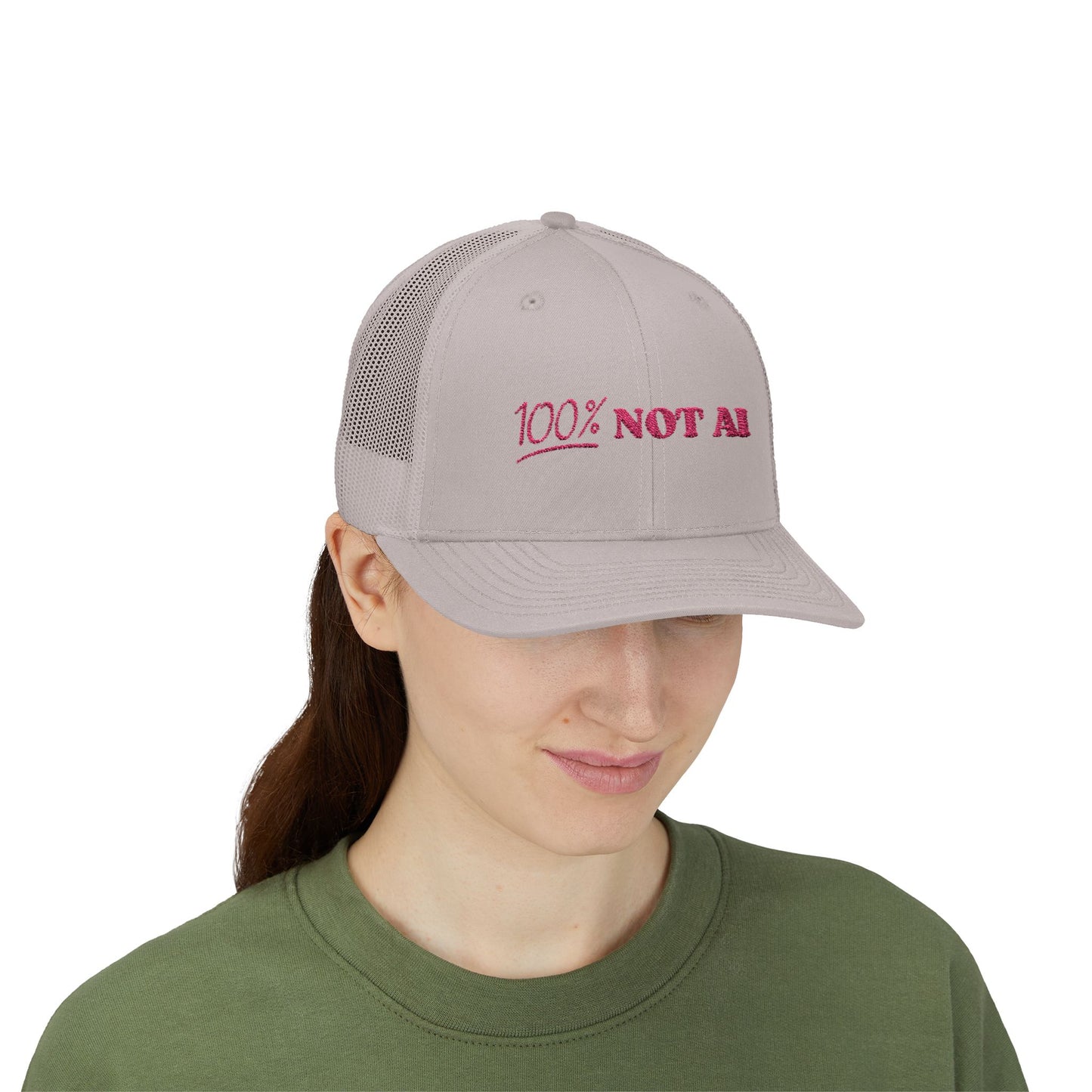 100% Not AI Snapback Trucker Cap