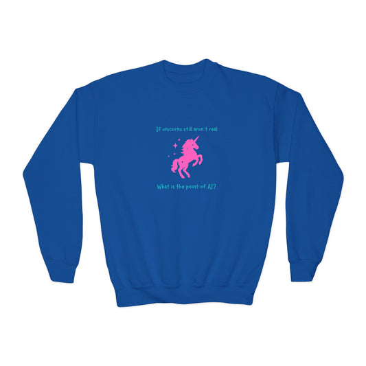 Still No Unicorns Youth Crew Neck Sweatshirt