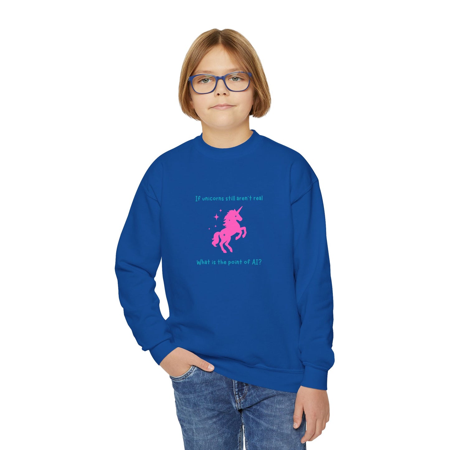 Still No Unicorns Youth Crew Neck Sweatshirt