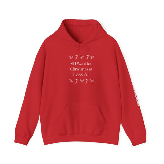 Less AI Holly Jolly Mono Hoodie