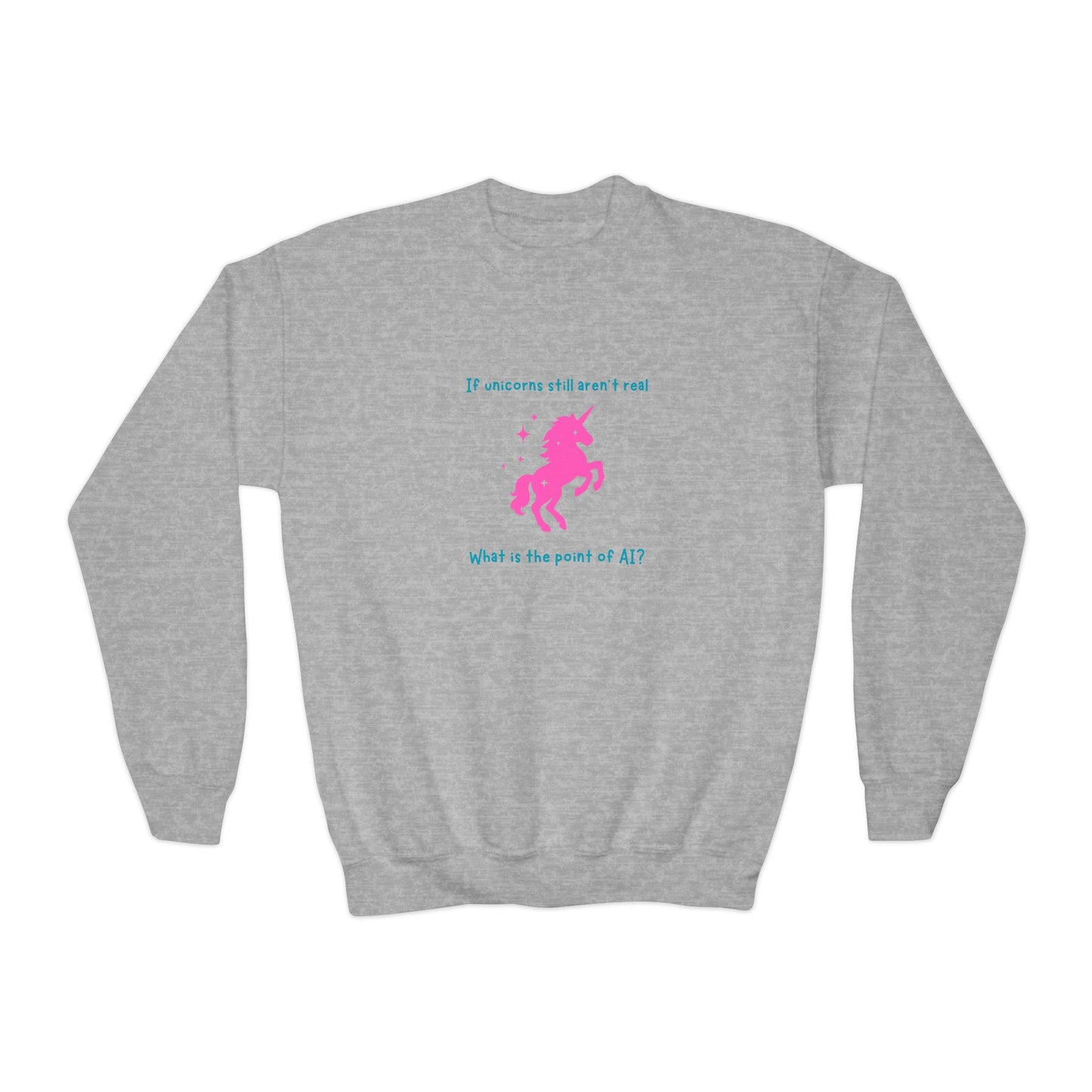 Still No Unicorns Youth Crew Neck Sweatshirt