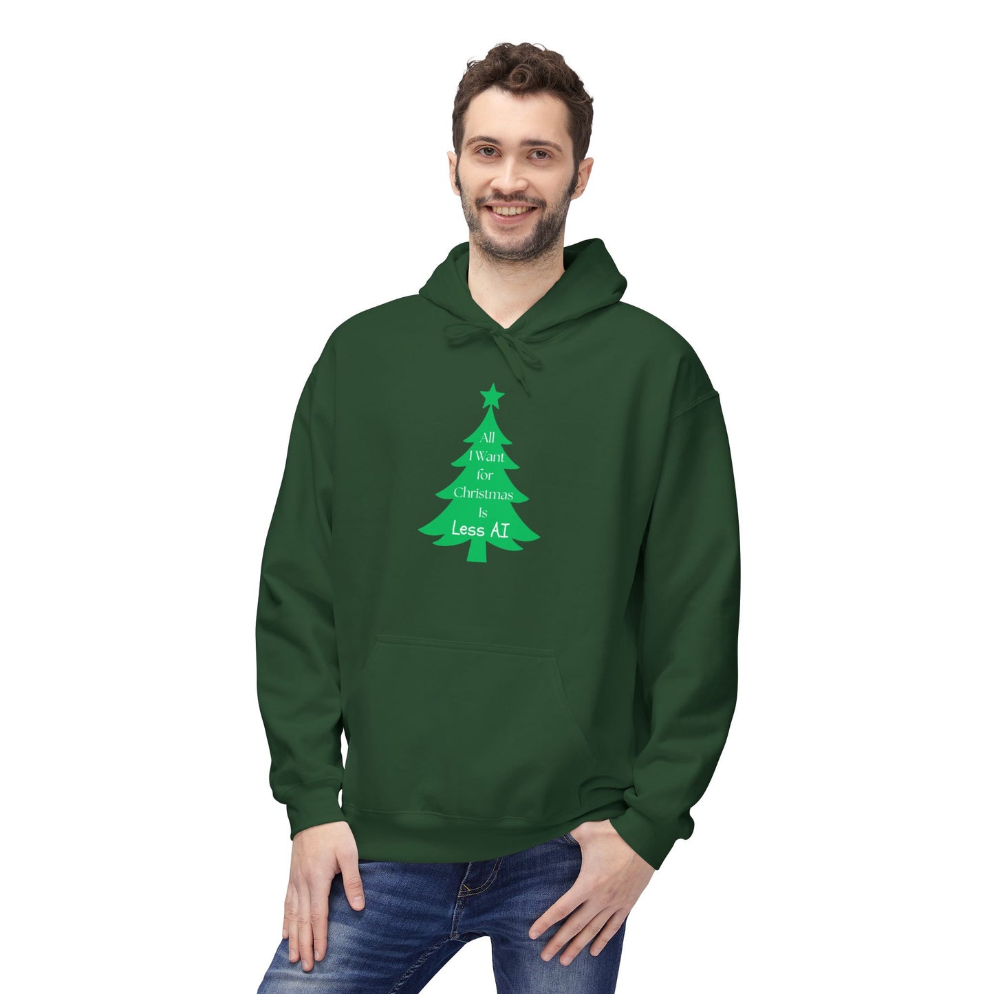 Less AI Tree Hoodie