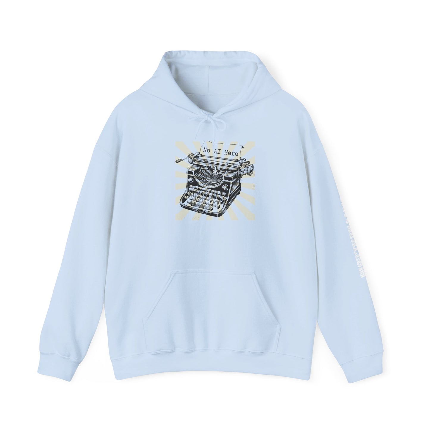No AI Typewriter Hoodie