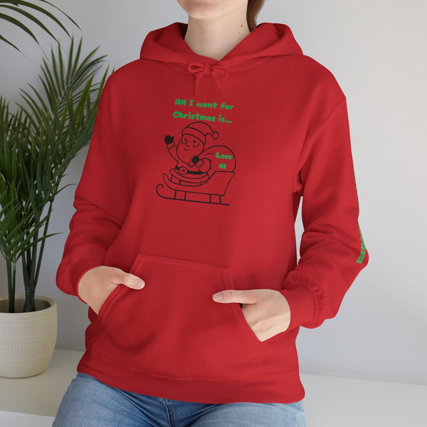 Less AI Santa Hoodie