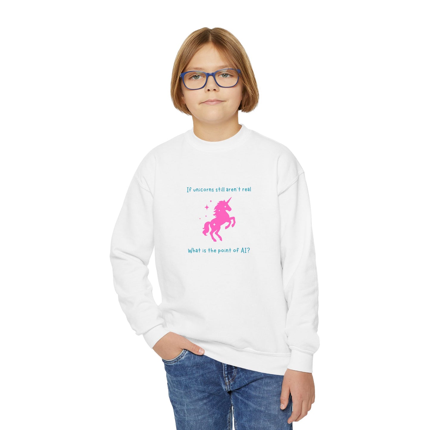 Still No Unicorns Youth Crew Neck Sweatshirt