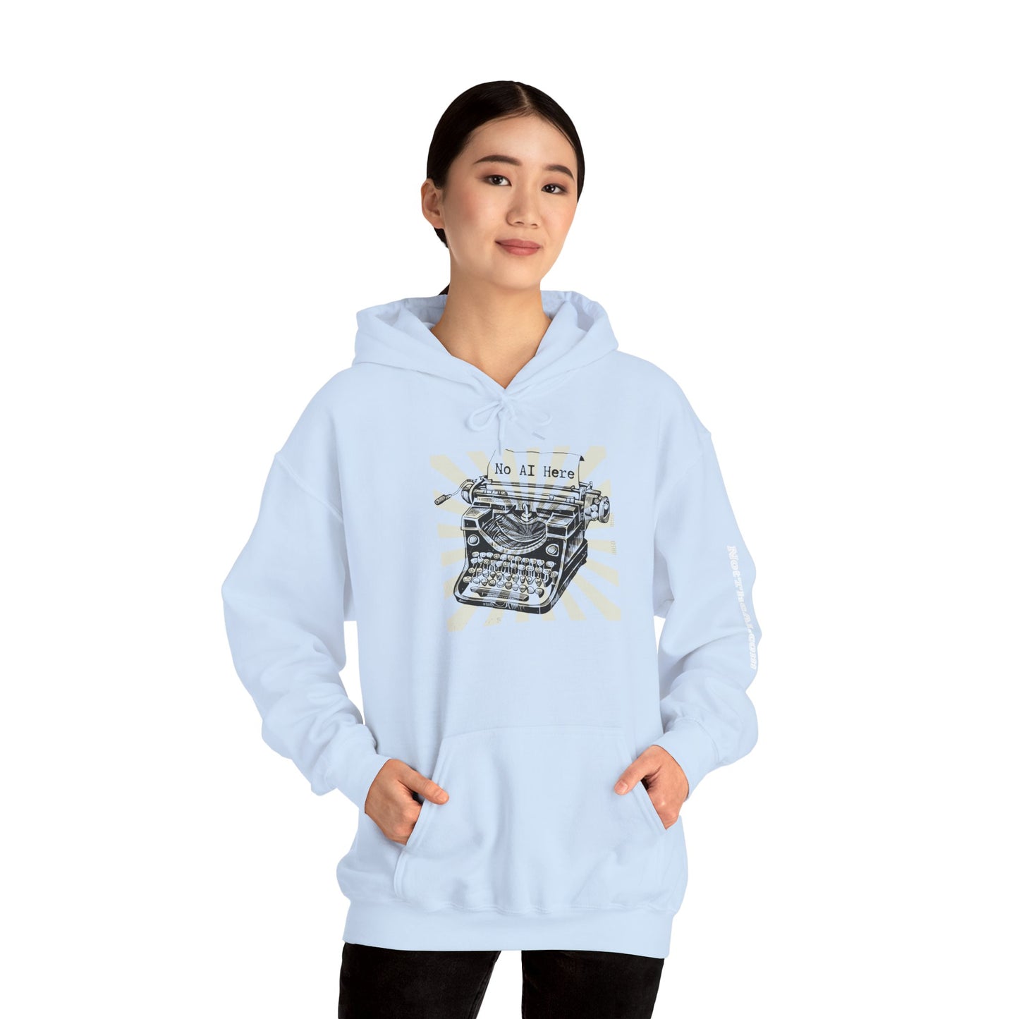 No AI Typewriter Hoodie