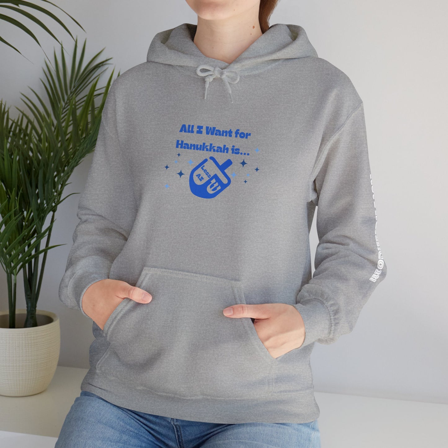 Less AI Dreidel Hoodie
