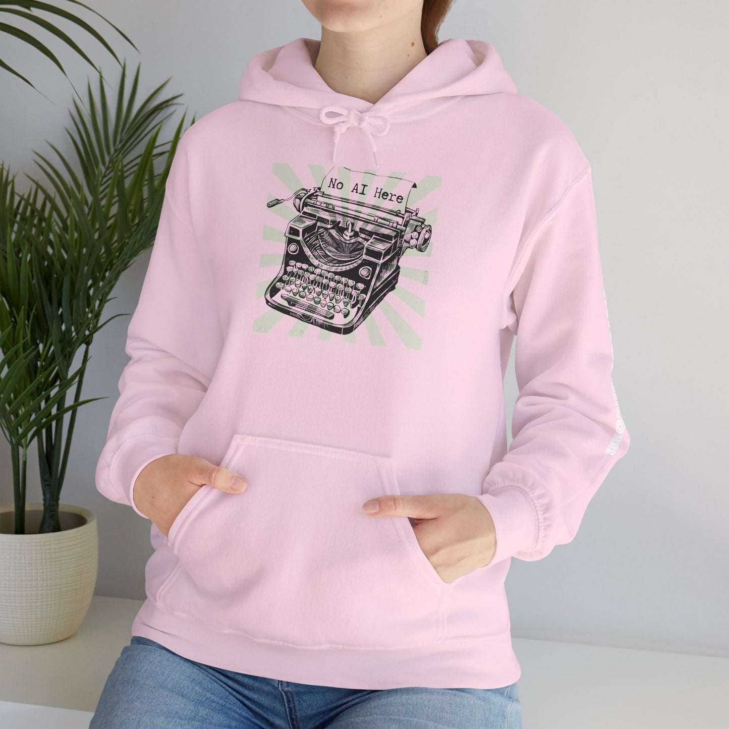 No AI Typewriter Hoodie