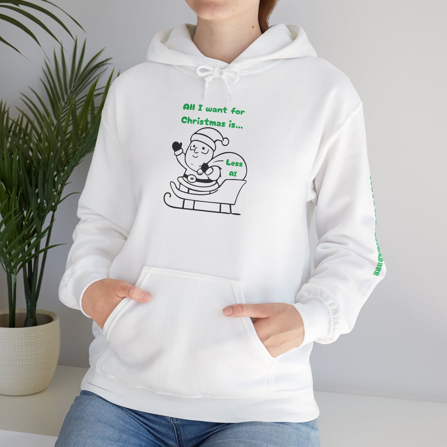 Less AI Santa Hoodie