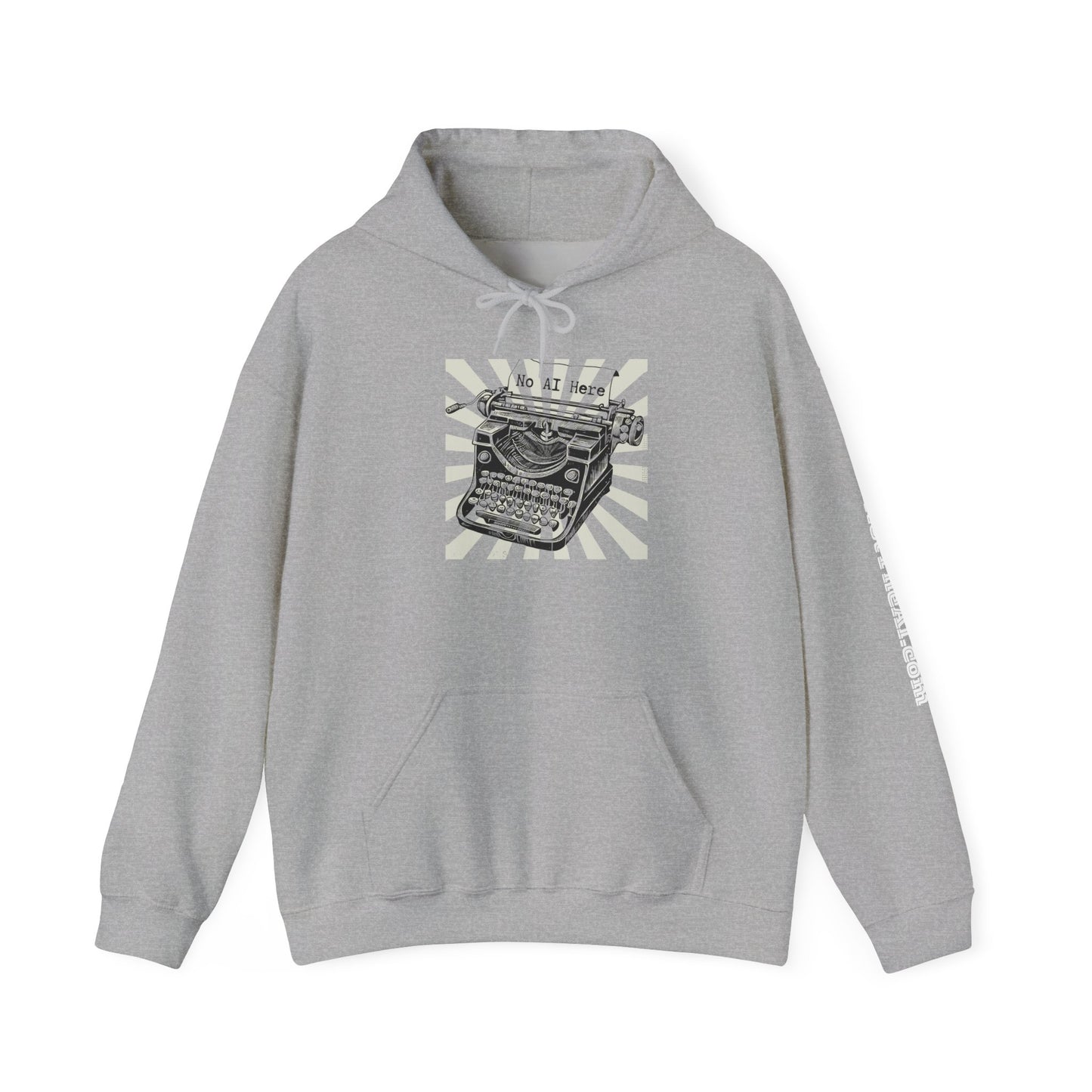 No AI Typewriter Hoodie