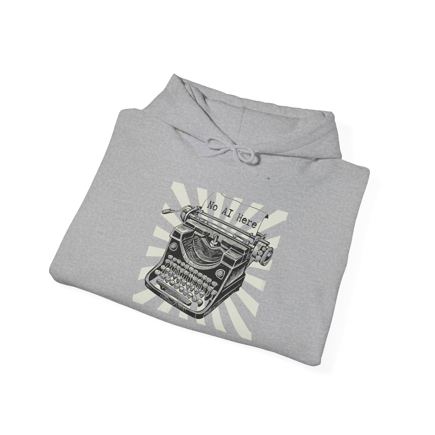 No AI Typewriter Hoodie