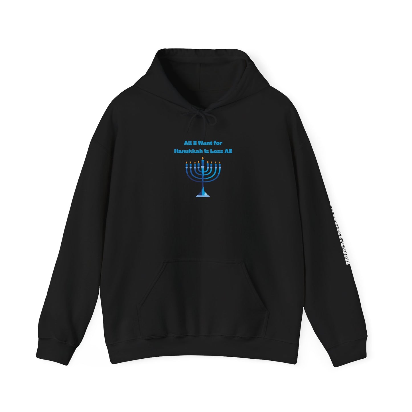 Less AI Menorah Hoodie