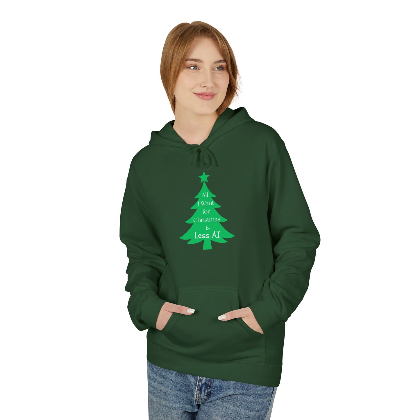Less AI Tree Hoodie