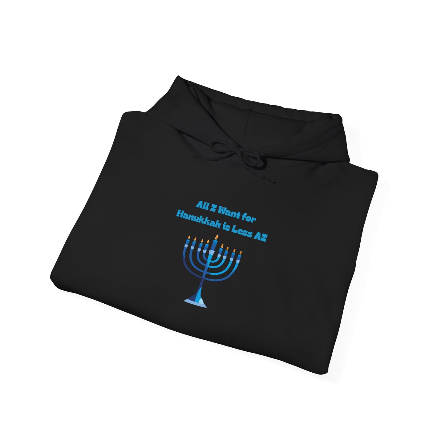Less AI Menorah Hoodie
