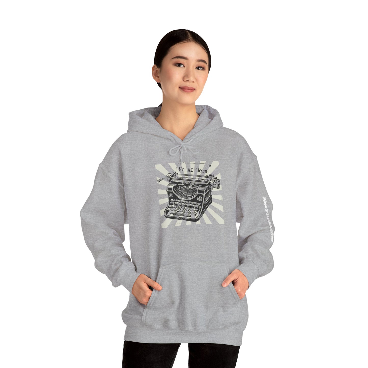 No AI Typewriter Hoodie